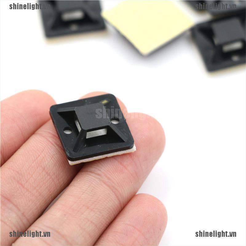 Bộ 100 Miếng Dán Cố Định Dây Cáp Kích Thước 20X20X