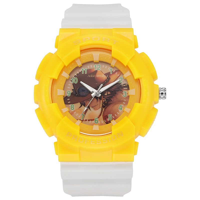CASIO Hq3 Đồng Hồ Điện Tử Đeo Tay 20M Đèn Led Chống Thấm Nước In Hoạt Hình One Piece Luffy Dễ Thương Cho Bé Thích Hợp Làm Quà Tặ