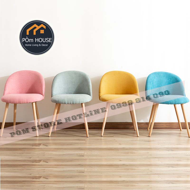 Ghế lười NẤM TRÒN thư giãn cao cấp - ghế decor đẹp bọc nệm GDC08 chân gỗ tự nhiên