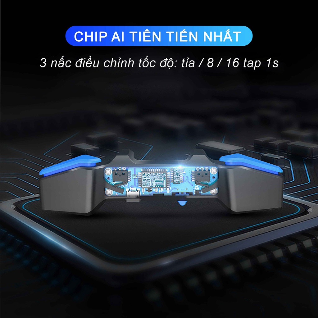 Tay cầm chơi game điện thoại SIDOTECH AK01 hỗ trợ auto tap ghìm tâm chơi pubg freefire ros thao tác 4 - 6 ngón dễ dàng