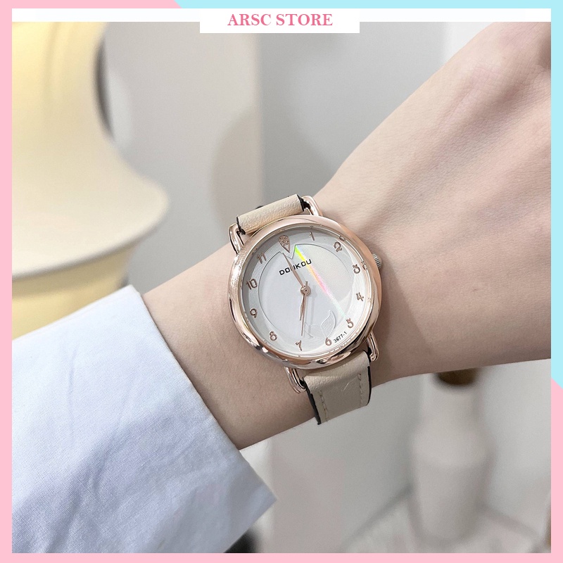Đồng hồ nữ Doukou dây da thời trang mềm mại ôm tay | BigBuy360 - bigbuy360.vn