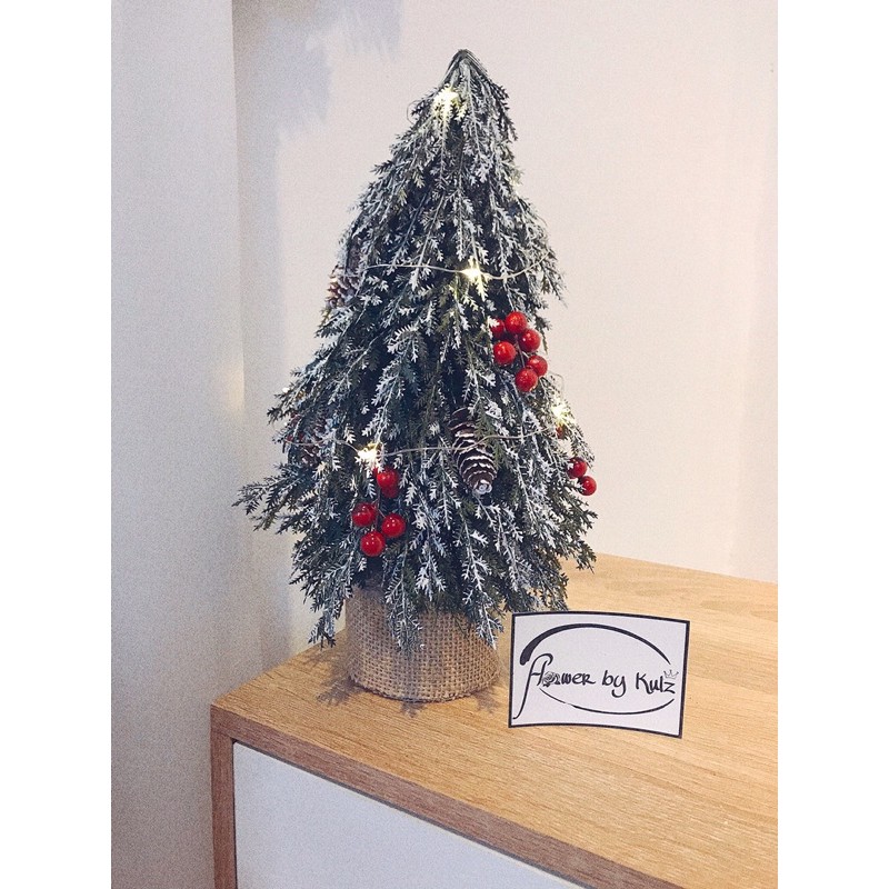 Cây thông Noel mini để bàn (kèm đèn)