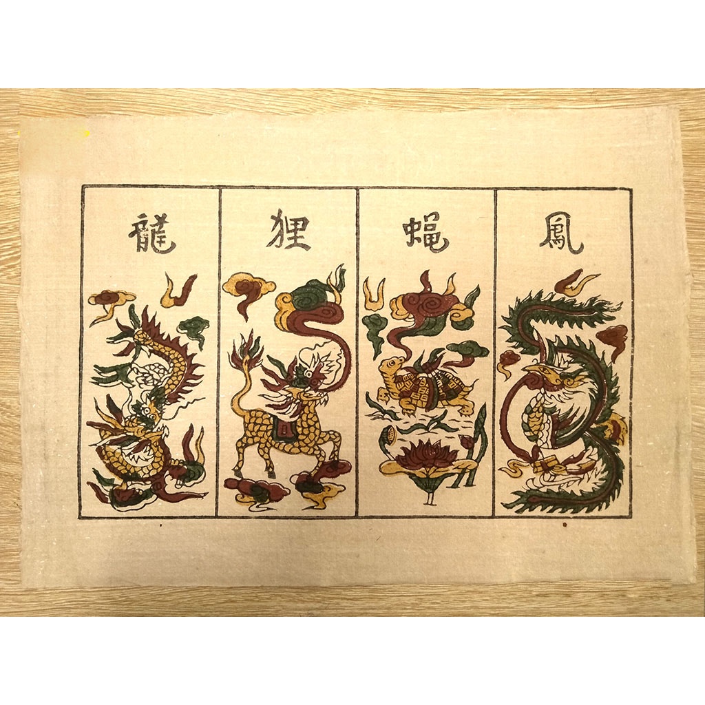 Tranh Dân Gian Đông Hồ - Tranh Đông Hồ Tứ Linh