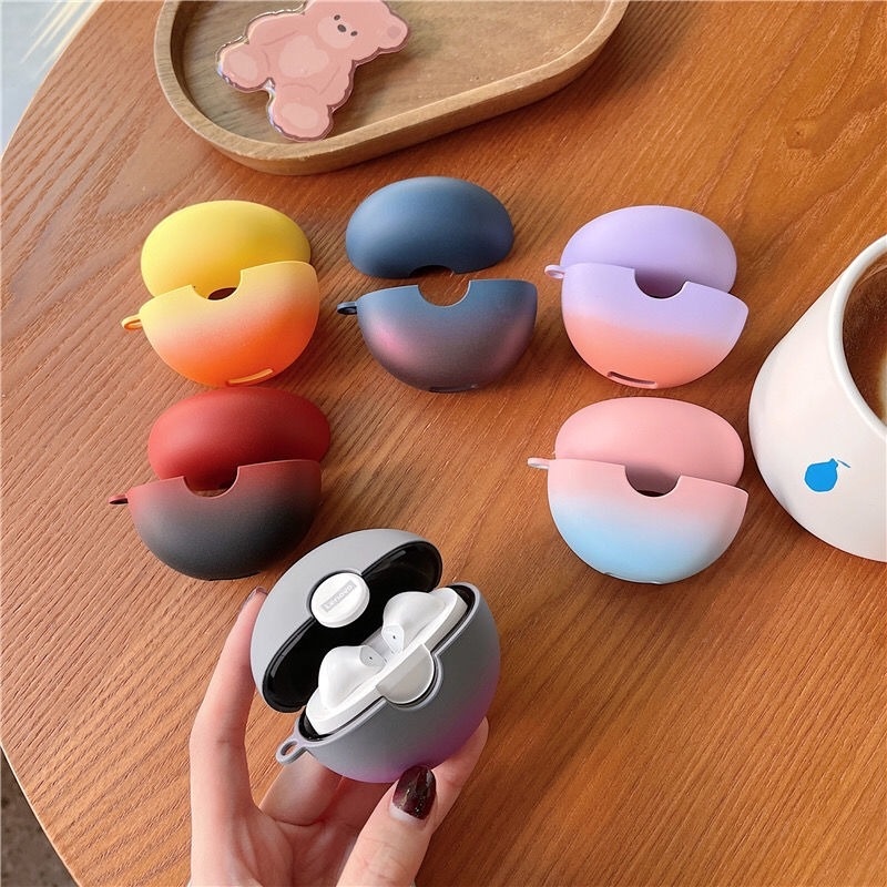 Vỏ Bảo Vệ Hộp Sạc Tai Nghe Lenovo LP80 Cứng Màu Cầu Vồng Gradient Thời Trang