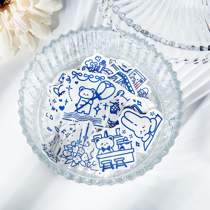 Bộ 30 Miếng Dán Mini Họa Tiết Hoạt Hình Động Vật Dễ Thương Trang Trí Sổ Tay / Nhật Ký DIY 4 Kiểu