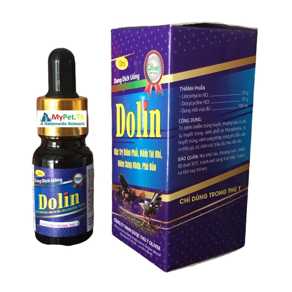 Dolin Oliver Nhỏ Giọt Uống Cho Gà Đá 10ML