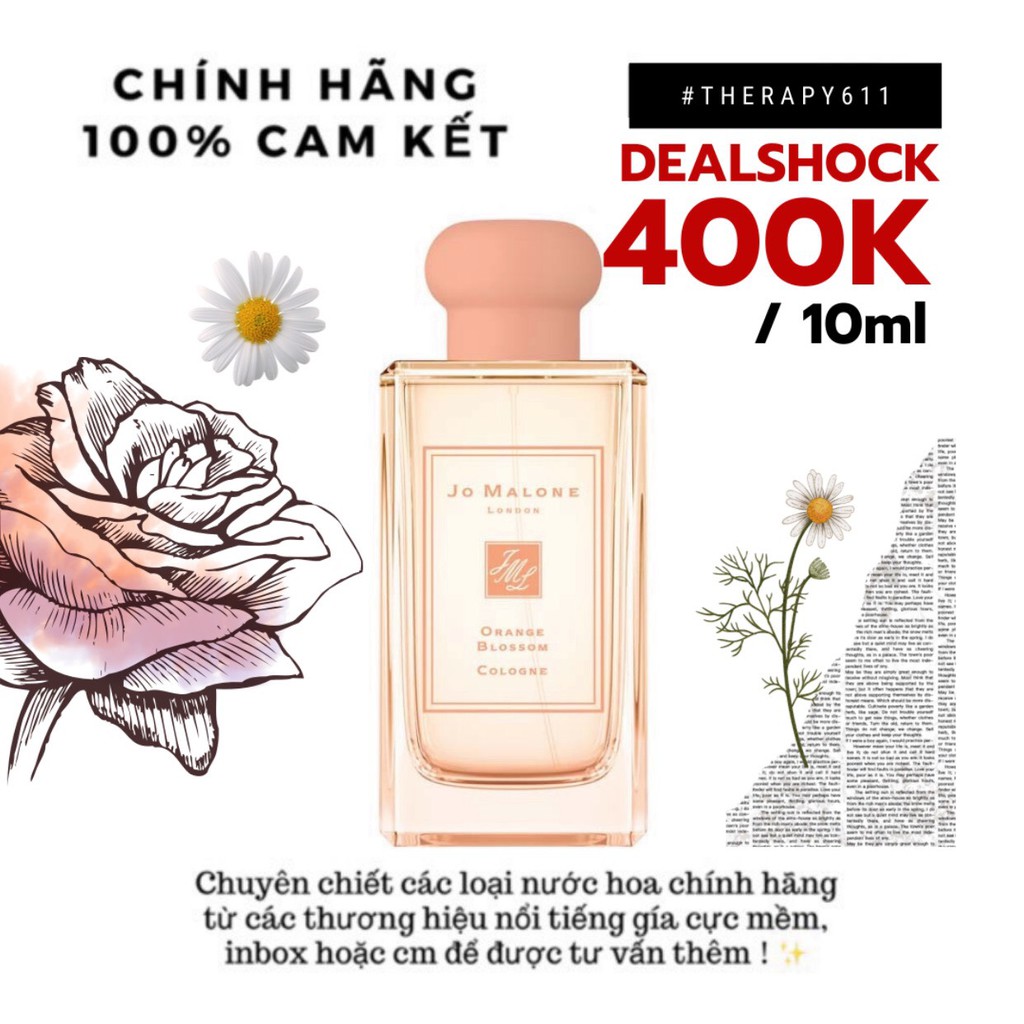 [𝗦𝗔𝗟𝗘]..::✨Nước Hoa dùng thử Orange Blossom Jo Malone 10ml✨::..