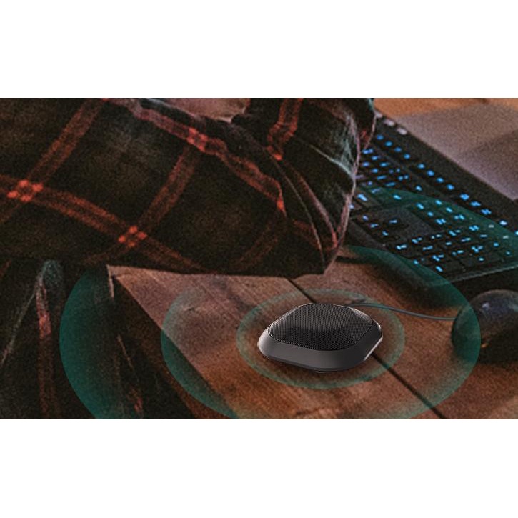 Micro Thu Âm Đa Hướng 360 Độ Jack 3.5mm Cho Máy Tính Để Bàn