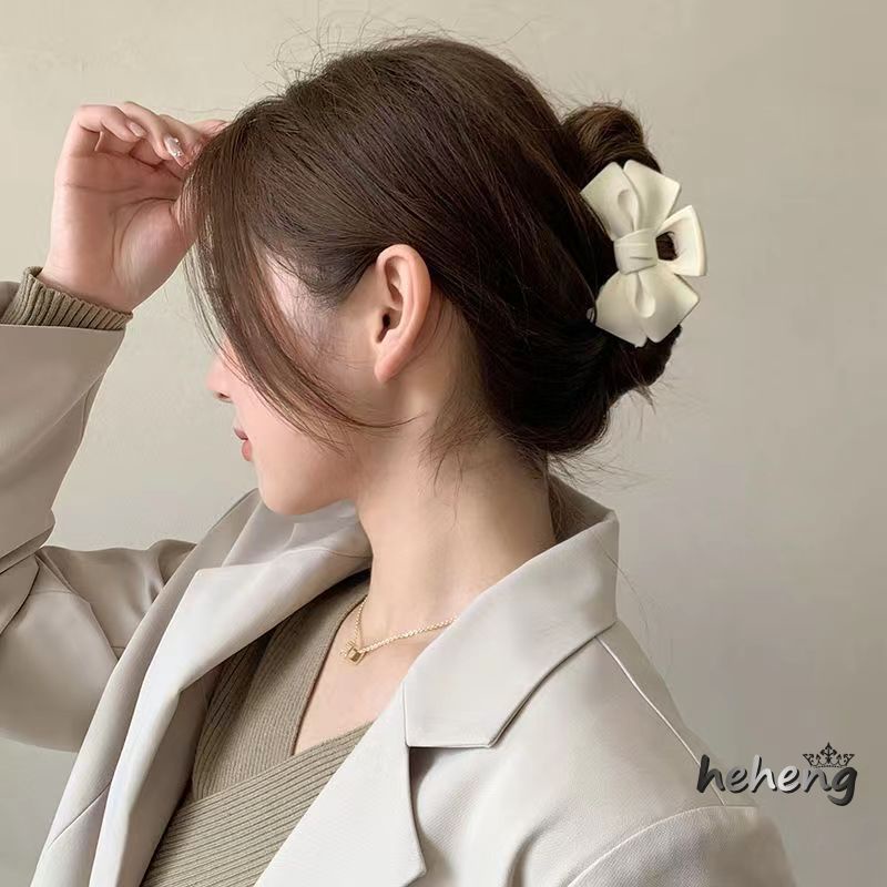 Kẹp Tóc Nơ Acrylic Kiểu Vintage Nhật Hàn Dễ Thương
