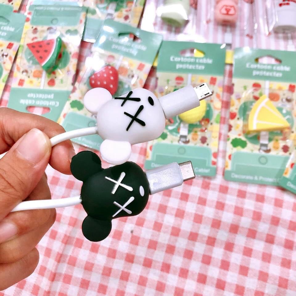 Thú silicon ngậm đầu sạc cute phomai que & bảo vệ chống đứt gãy đầu dây sạc, cáp sạc | BigBuy360 - bigbuy360.vn