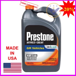 Nước làm mát  xe ô tô màu đỏ cam PRESTONE DEX COOL USA can 3.78L