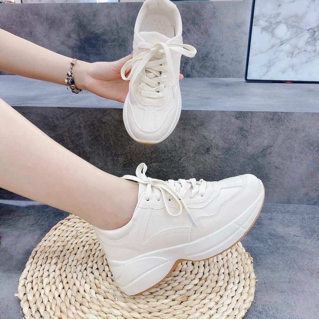 (FREESHIP+TẶNG TẤT), Giầy thể thao nữ,sneakers ULzzang độn đế cá tính và năng động T135 | BigBuy360 - bigbuy360.vn