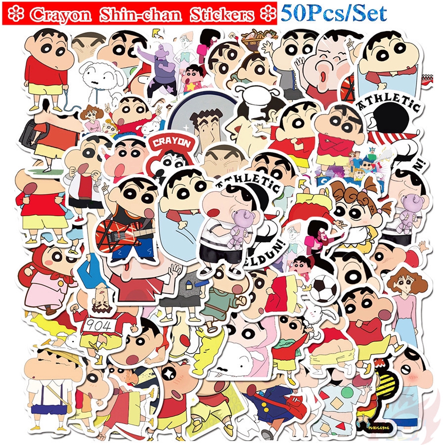 ❉ Crayon Shin-chan Series 01 Stickers ❉ 50Pcs/Set Anime DIY Fashion Decals Doodle Stickers