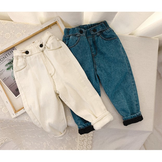 Quần baggy, jean lót lông cho bé trai bé gái (11-32kg) VEMZKIDS