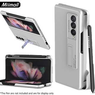 Ốp Điện Thoại Siêu Nhẹ Có Giá Đỡ Kim Loại Từ Tính Cho Samsung Galaxy Z Fold 3 Z Fold3
