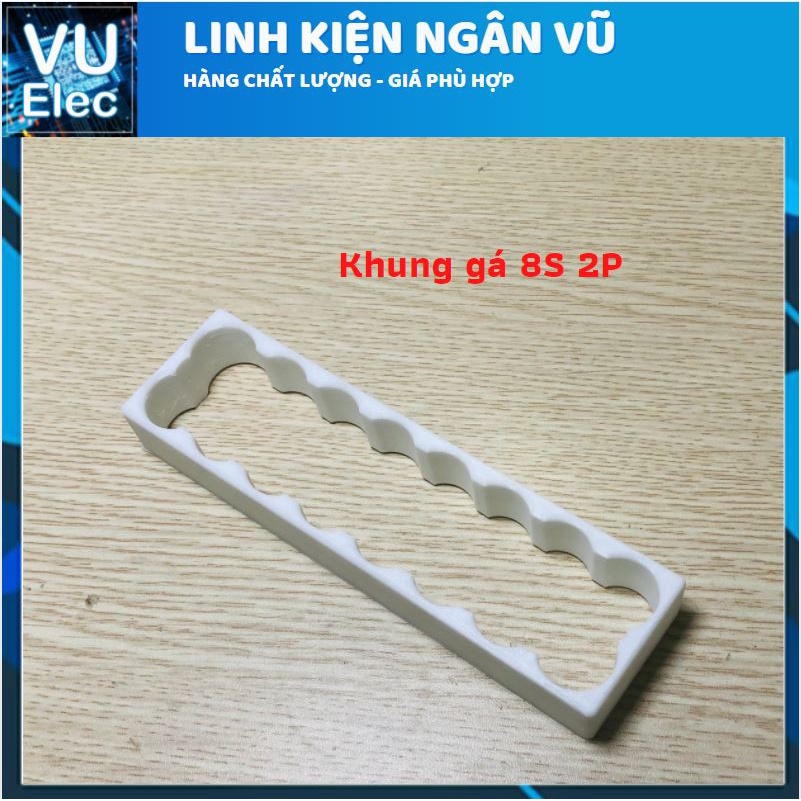 [DIY] Khuôn đóng cell pin 18650, 8 cell 2 hàng (8s2p)  khuôn đóng pin Makita 18V