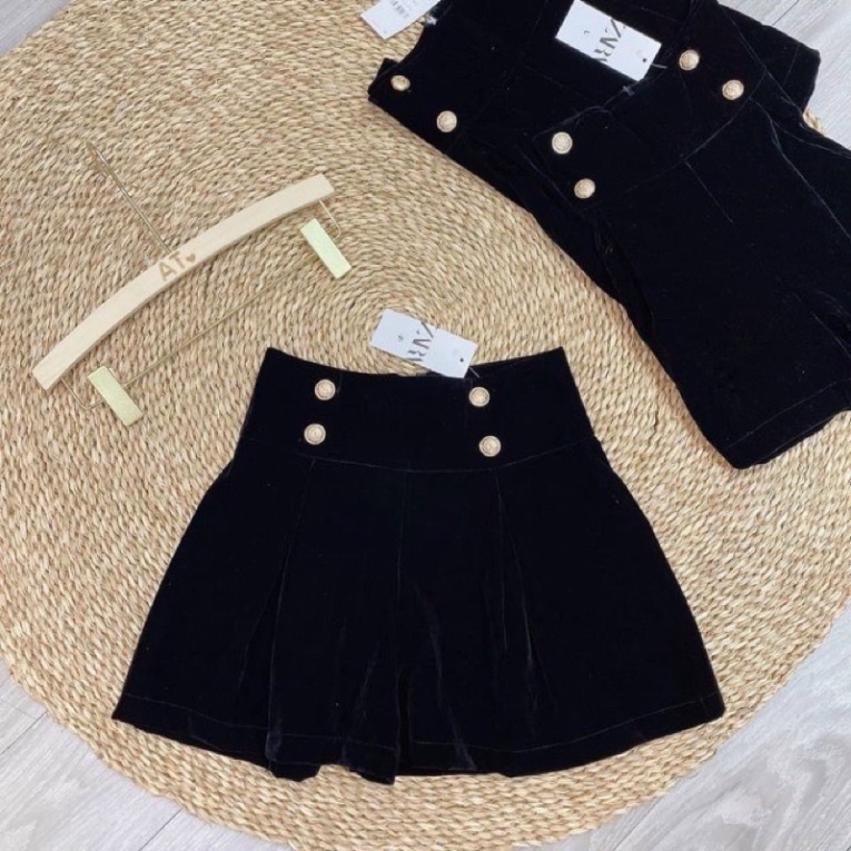 Quần short nữ - Quần short nhung cạp to mềm mịn nội y xanh chất đẹp giá tốt