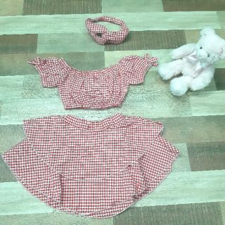 Váy đầm ca rô đỏ bé gái