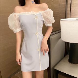 Đầm Tay Phồng Trễ Vai Xinh Xắn Theo Phong Cách Mùa Hè