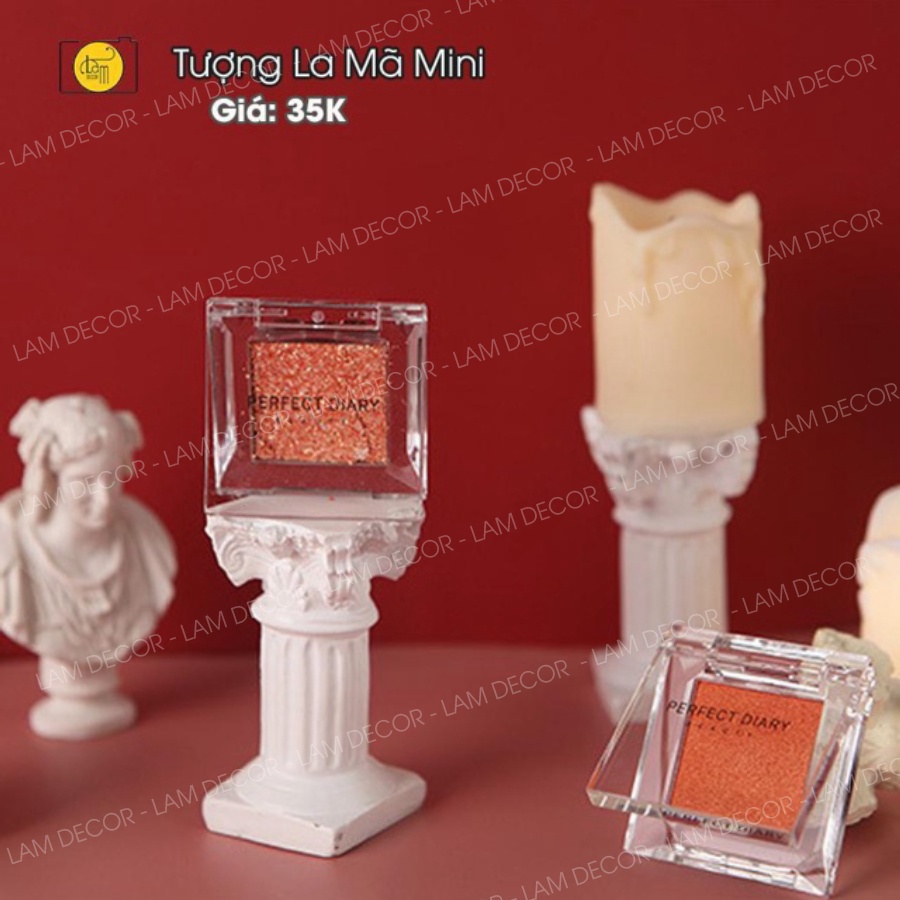 Trụ La Mã Mini, Tượng thạch cao Hy Lạp Mini làm phụ kiện chụp ảnh trang sức, son môi