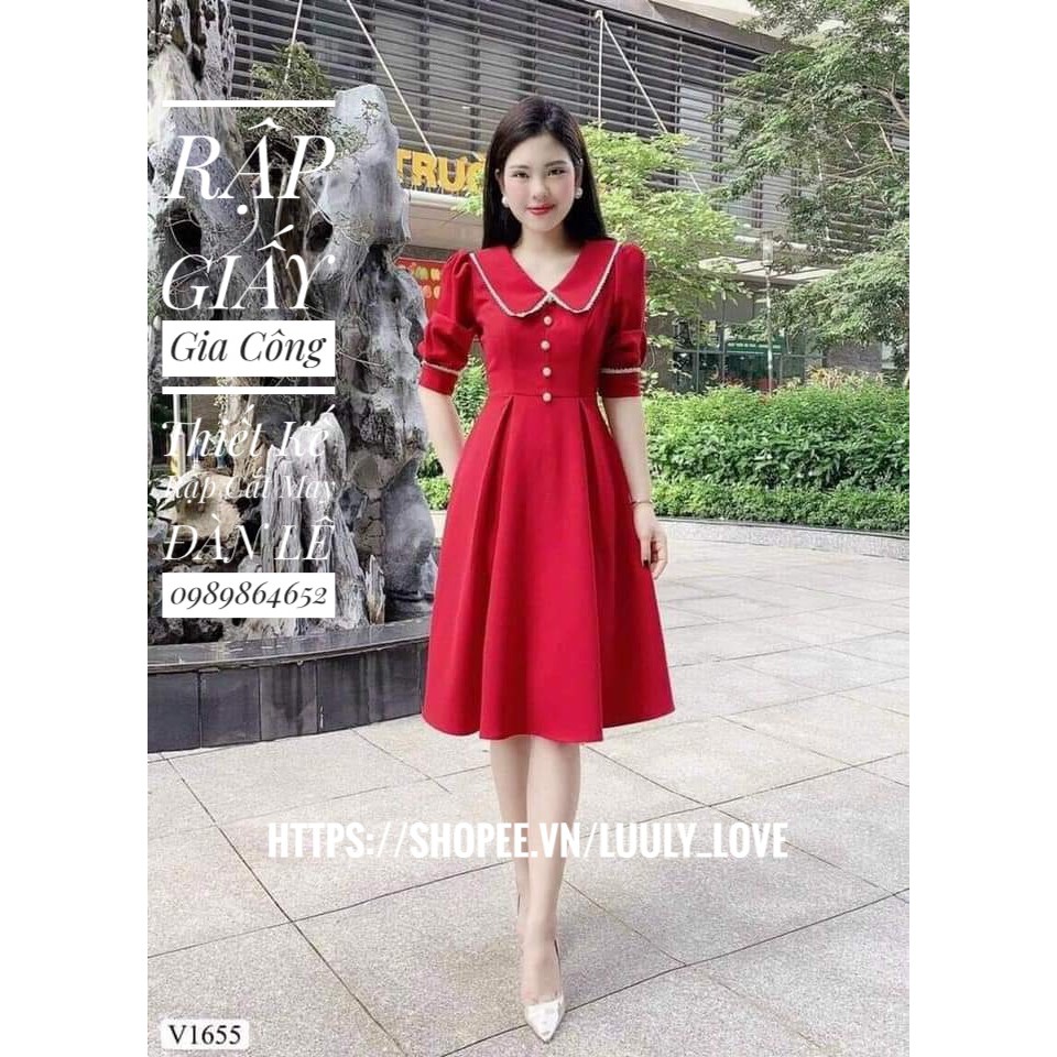 Rập giấy V1423 Đầm nữ (xS-XXXL)