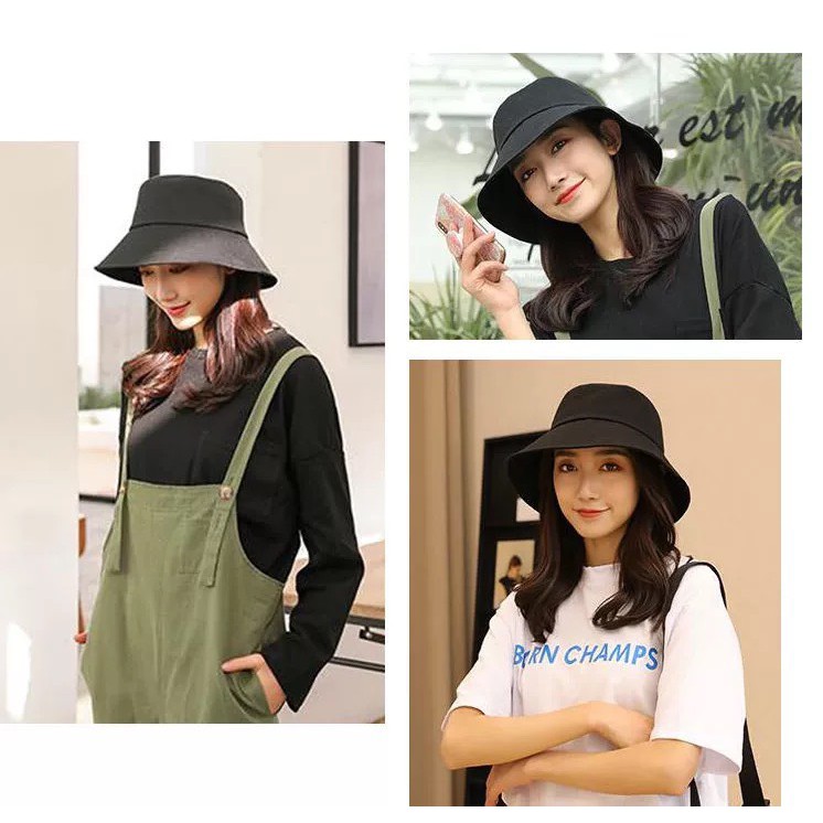 Mũ nón bucket nam nữ 2 mặt tròn vành phong cách hàn quốc cá tính MD05