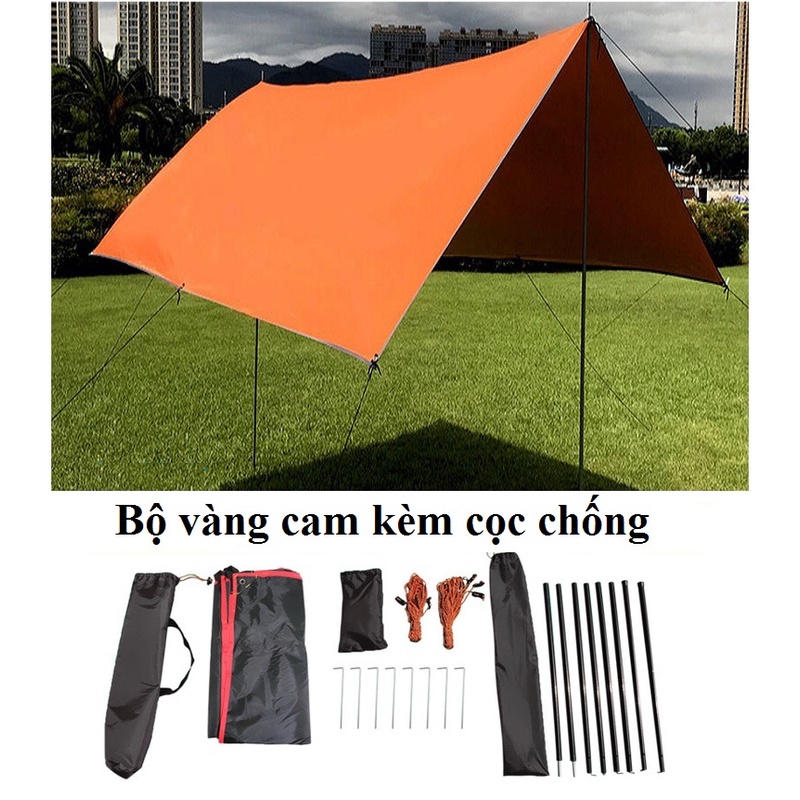 Tấm Tăng Dã Ngoại - Tăng Che Lều Cắm Trại Du Lịch Hình Lục Giác Chống Nắng Chống Thấm Chống Tia UV - Bạt Che Lều