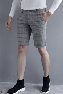 Quần short Tây caro