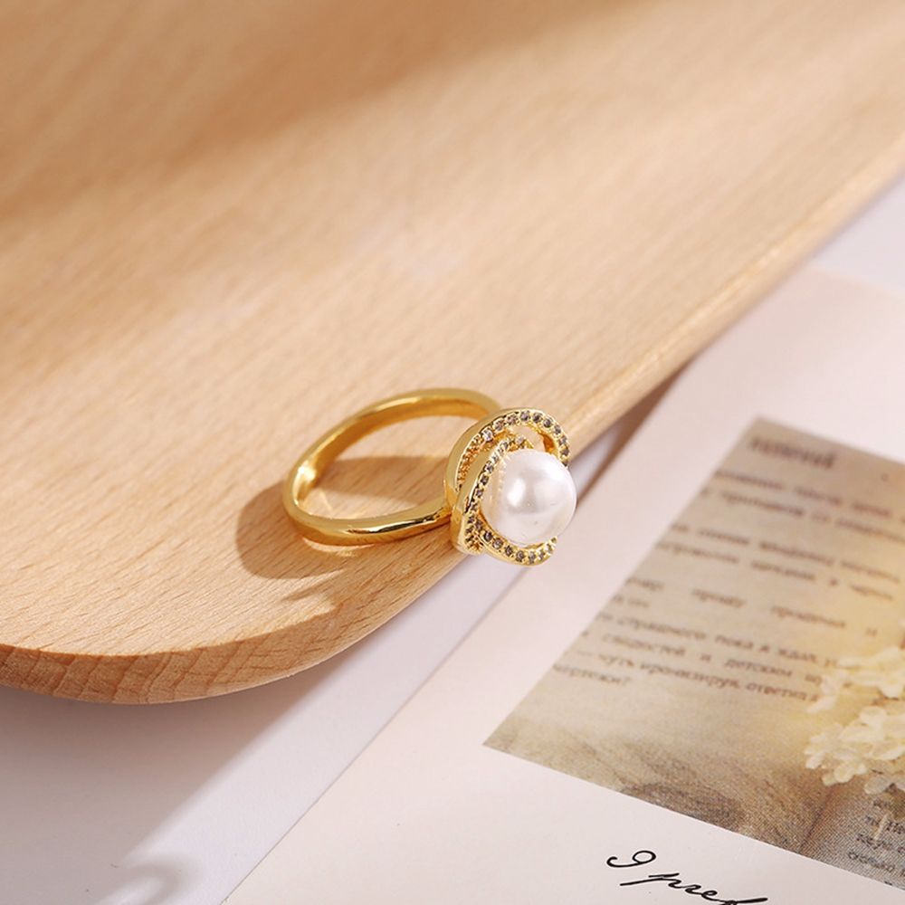 Vòng cổ / Nhẫn / Khuyên Tai Bằng Hợp Kim Đính Đá Zircon / Ngọc Trai Đơn Giản Sang Trọng Phong Cách Hàn Quốc Tùy Chỉnh Thời Trang Cho Nữ