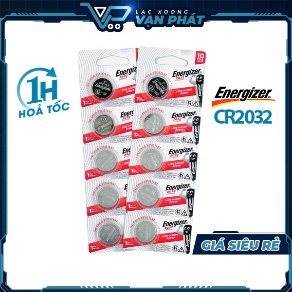 Pin CMOS Energizer CR2032 Viên Tròn - Hàng Chính Hãng