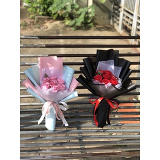 VIP _Bó hoa hồng sáp 7 bông 4 lớp cánh tim FG20922