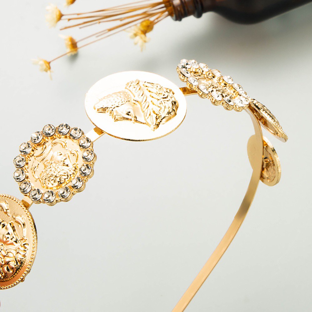 Băng Đô Cài Tóc Đính Đá Phong Cách Baroque Cổ Điển Thời Trang Hàn Quốc Cho Nữ