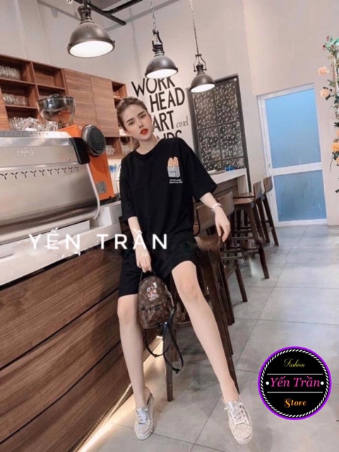 Váy suông có size Bánh mì in hai mặt dáng dài form rộng | BigBuy360 - bigbuy360.vn