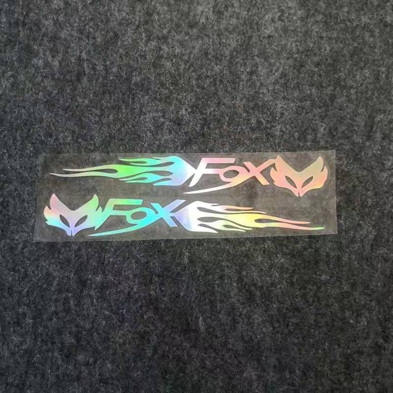 Miếng Dán Phản Quang In Logo FOX Màu Laser Chống Thấm Nước Trang Trí Xe Đạp Leo Núi / Xe Máy