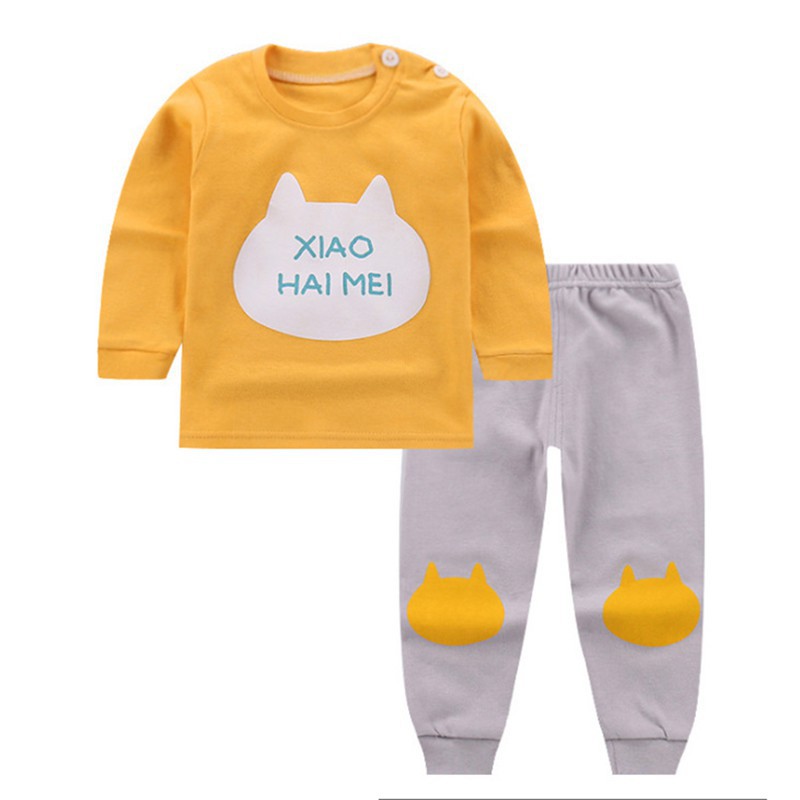 Bộ Pijama Dài Tay + Quần Dài Kẻ Sọc Cho Bé