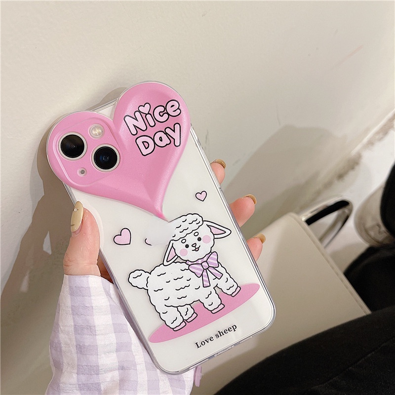 Ốp lưng iphone Ốp Điện Thoại Họa Tiết Cừu Hoạt Hình Cho Apple 13 iPhone12Promax 78plus/XSMAX/11/mini Dinuo case