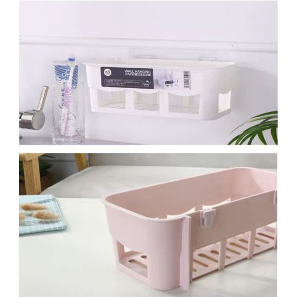 Kệ chữ nhật dán cường lực để đồ nhà tắm [ loại dày ]