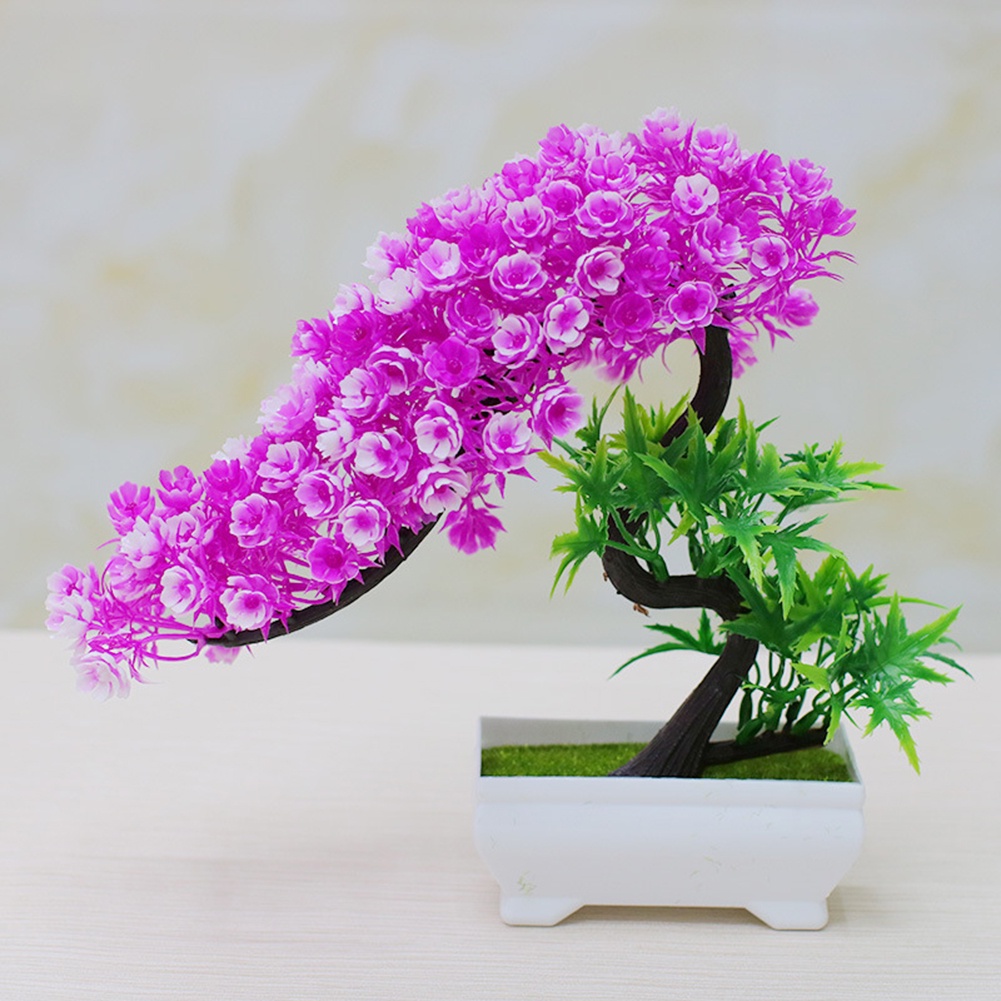 Cây cảnh bonsai nhân tạo để bàn trang trí văn phòng/sân vườn đẹp mắt