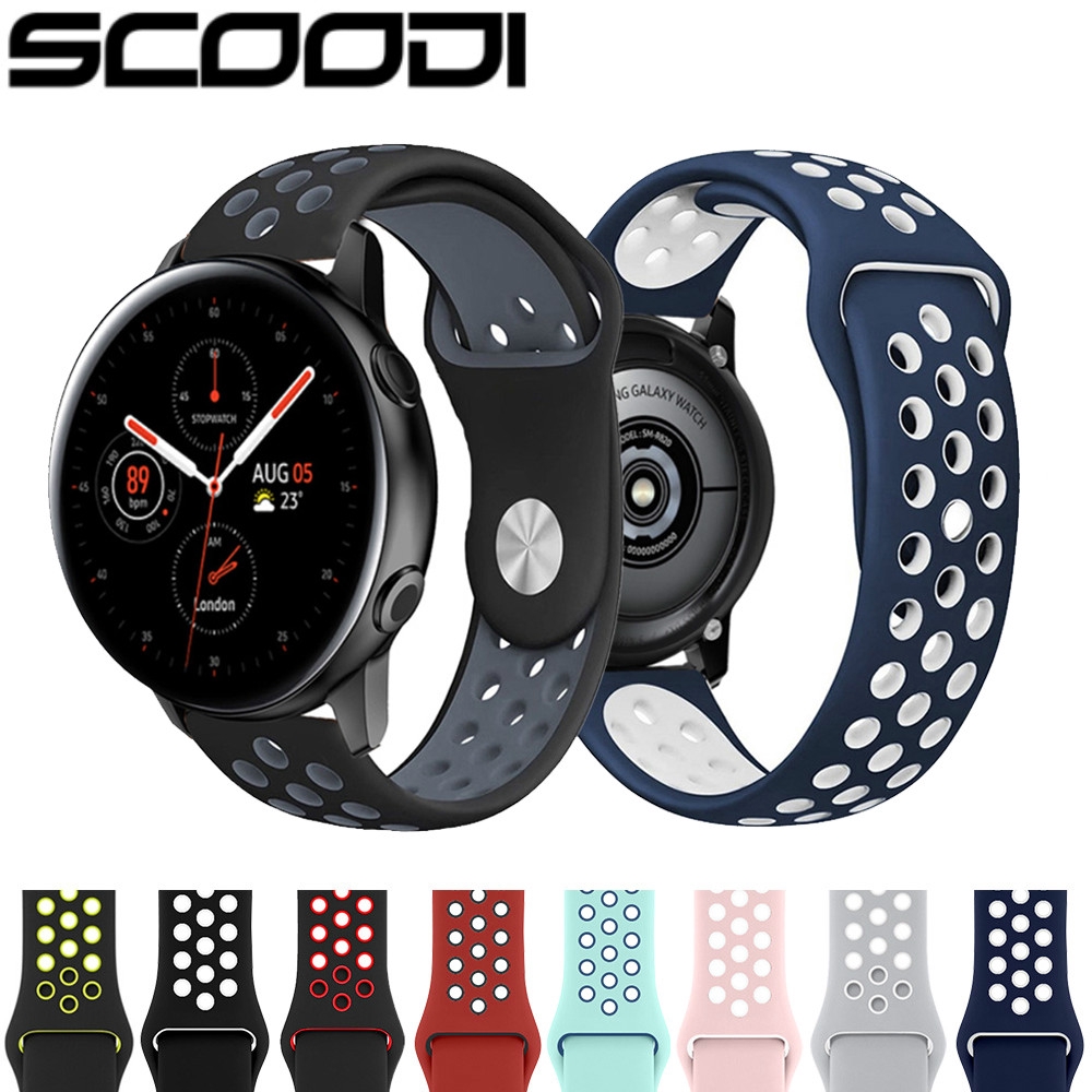 Silicone Dây Đeo Silicon Thay Thế Cho Đồng Hồ Thể Thao samsung galaxy watch active 2 40mm 44mm gear s2