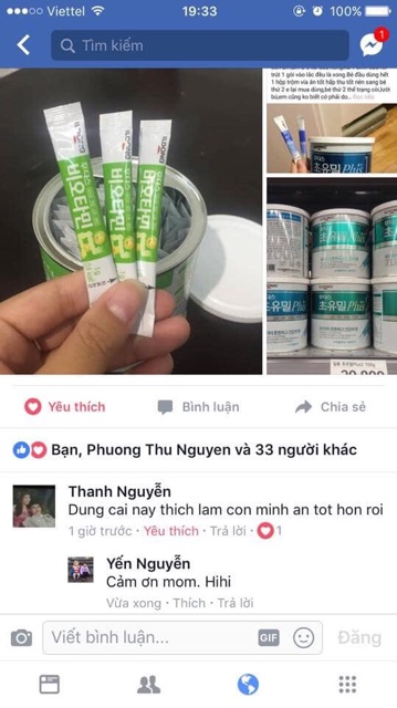 Sữa non, sắt vitamin, men tiêu hoá Ildong