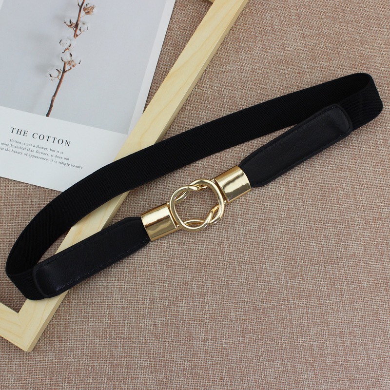 BELT VÁY XOẮN thun phối da sang đẹp - nịt áo sơ mi blazer co giãn 2.5cm bản vừa ĐV002