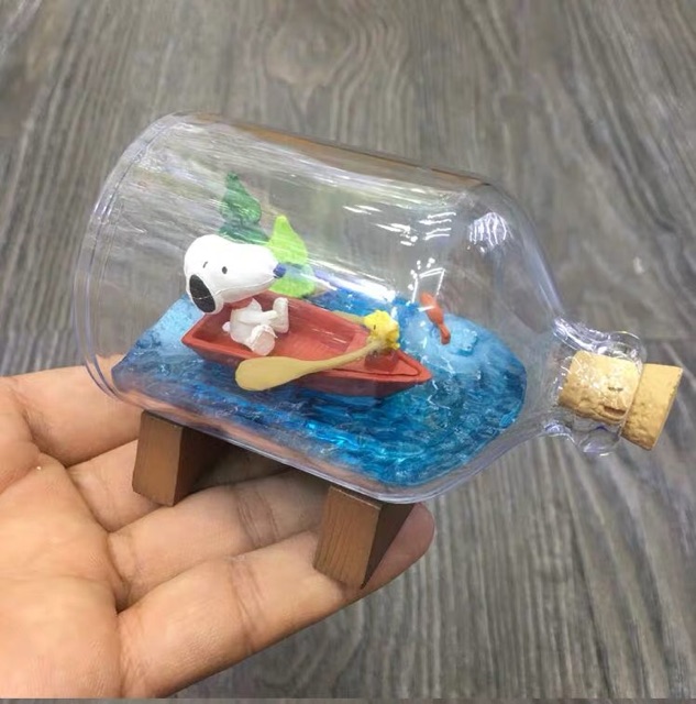 Bộ mô hình Re-ment Snoopy Terrarium On Vacation