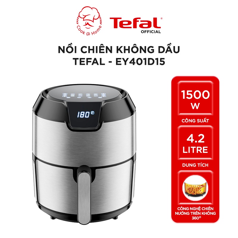 Nồi chiên không dầu Tefal EasyFry Deluxe EY401D15 - 4.2L - 1500W