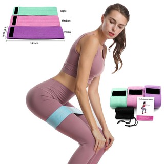 Bộ 3 dây kháng lực miniband cotton co giãn,3 cấp độ kháng lực