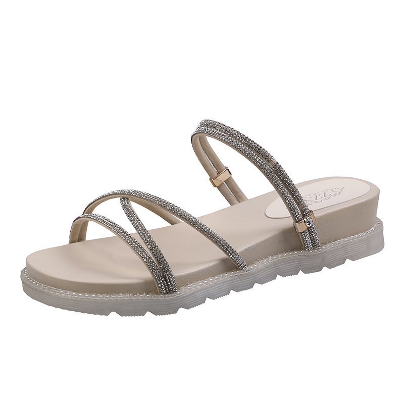 Dép sandal IELGY đế dày đính đá thoải mái thời trang dành cho nữ