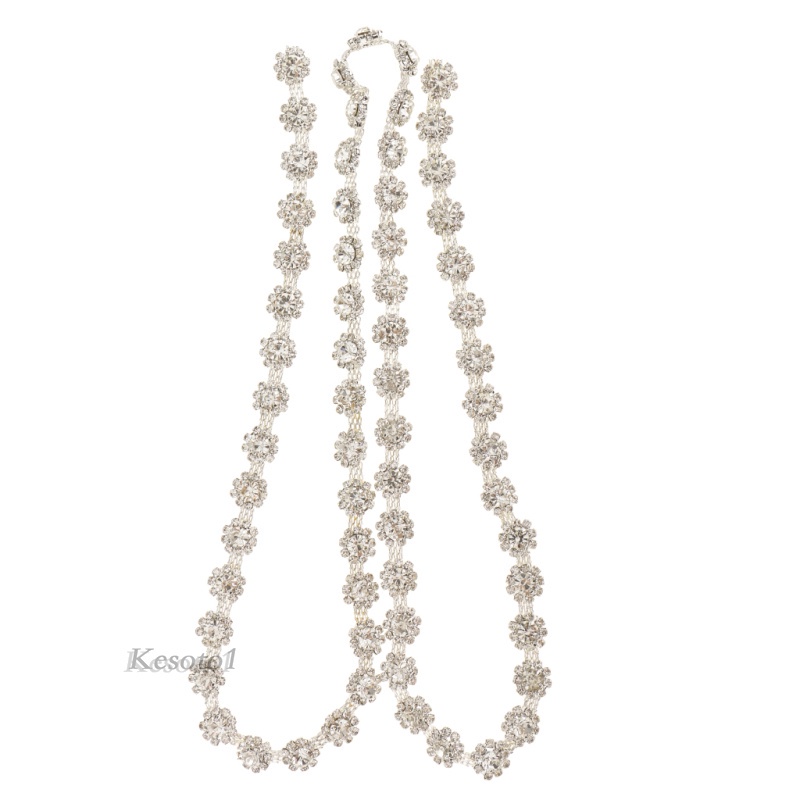 Dây chuyền ruy băng kim cương giả Diamante 1 Yard cho đám cưới