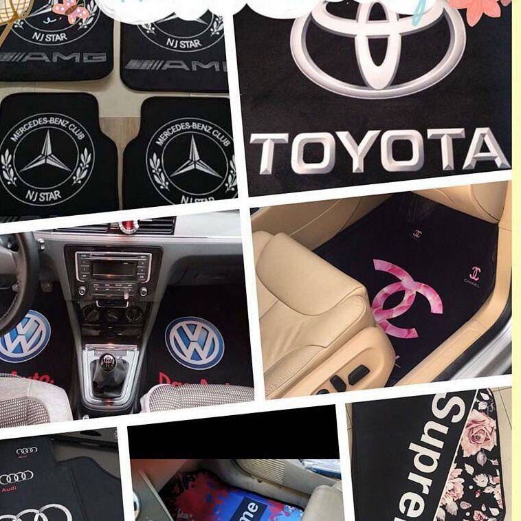 Car Foot Mat Universal Cute Cartoon Four Seasons Floor Mat Easy to Clean Non-Slip Sole Car Mats Suede Floor Mat Washable hku2