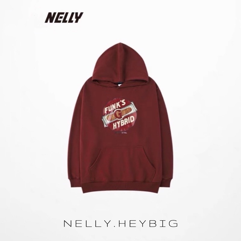 Áo hoodie nỉ bông  nelly heybig unisex form rộng dành cho nam và nữ FUNK 221109