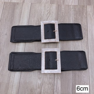 Đai váy / belt bản 6cm mặt đính đá sang chảnh