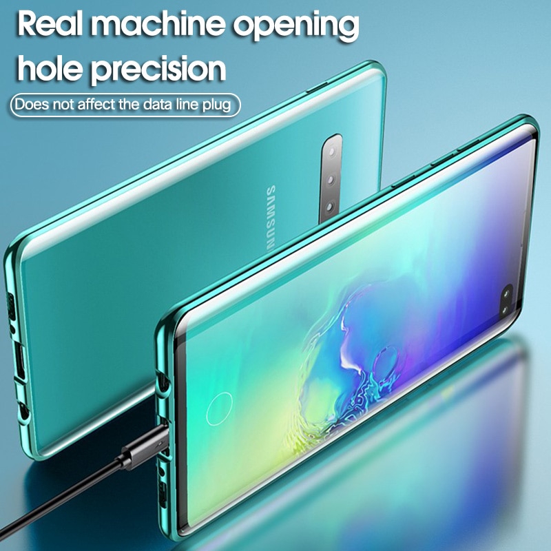 Ốp điện thoại hai mặt viền nam châm cho Samsung S10plus S10 Note10 10Plus s9 s8 note9 note8 s9+ s8+ | BigBuy360 - bigbuy360.vn